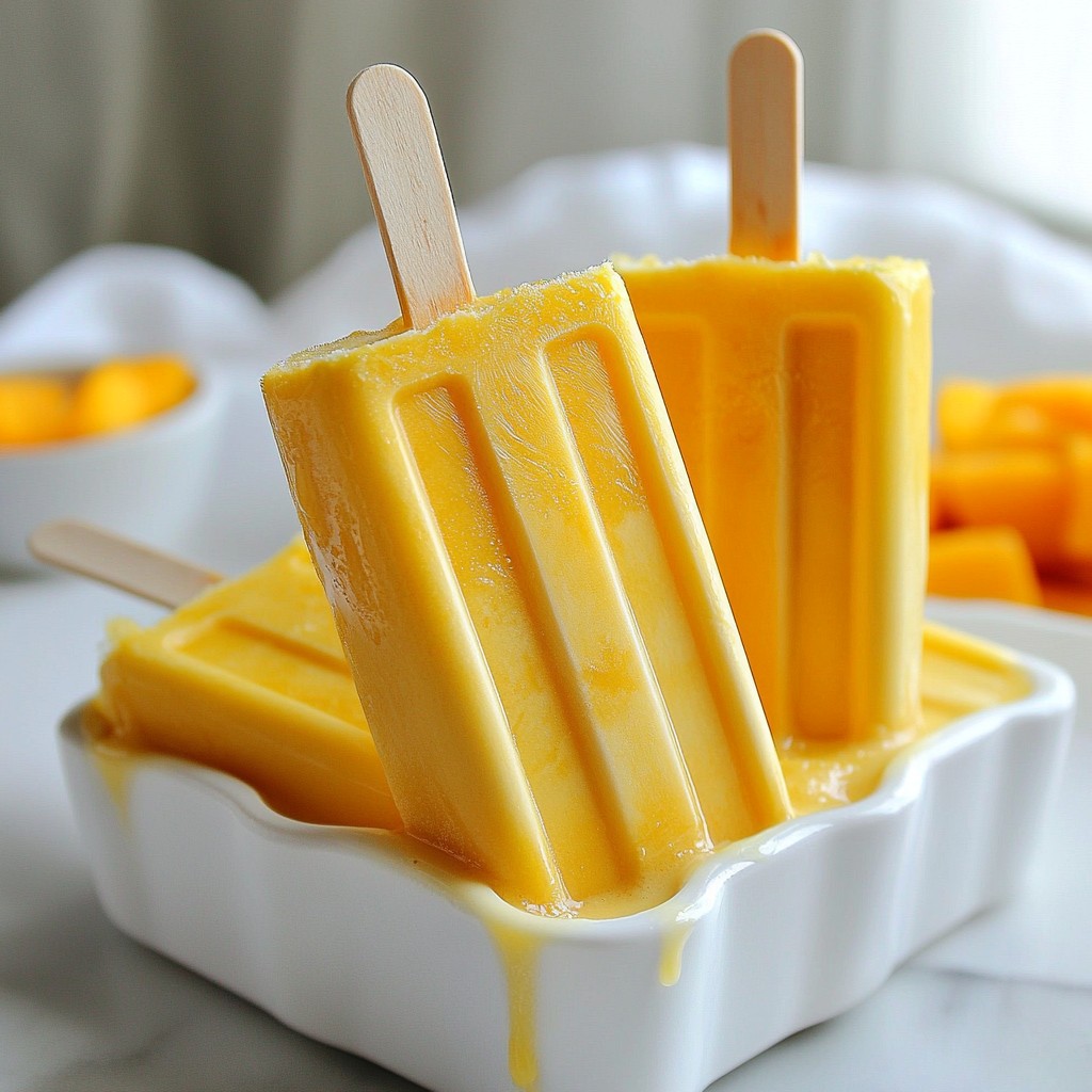 Creamy Mango Lassi Popsicles Simple and Refreshing Treat