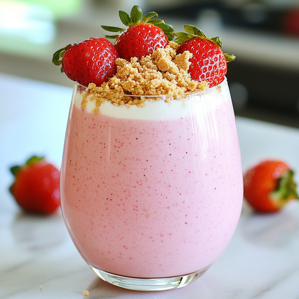 Strawberry Cheesecake Smoothie Creamy Delight Recipe
