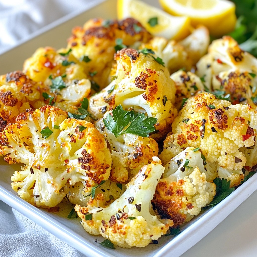 Garlic Herb Roasted Cauliflower Flavorful Vegetable Dish