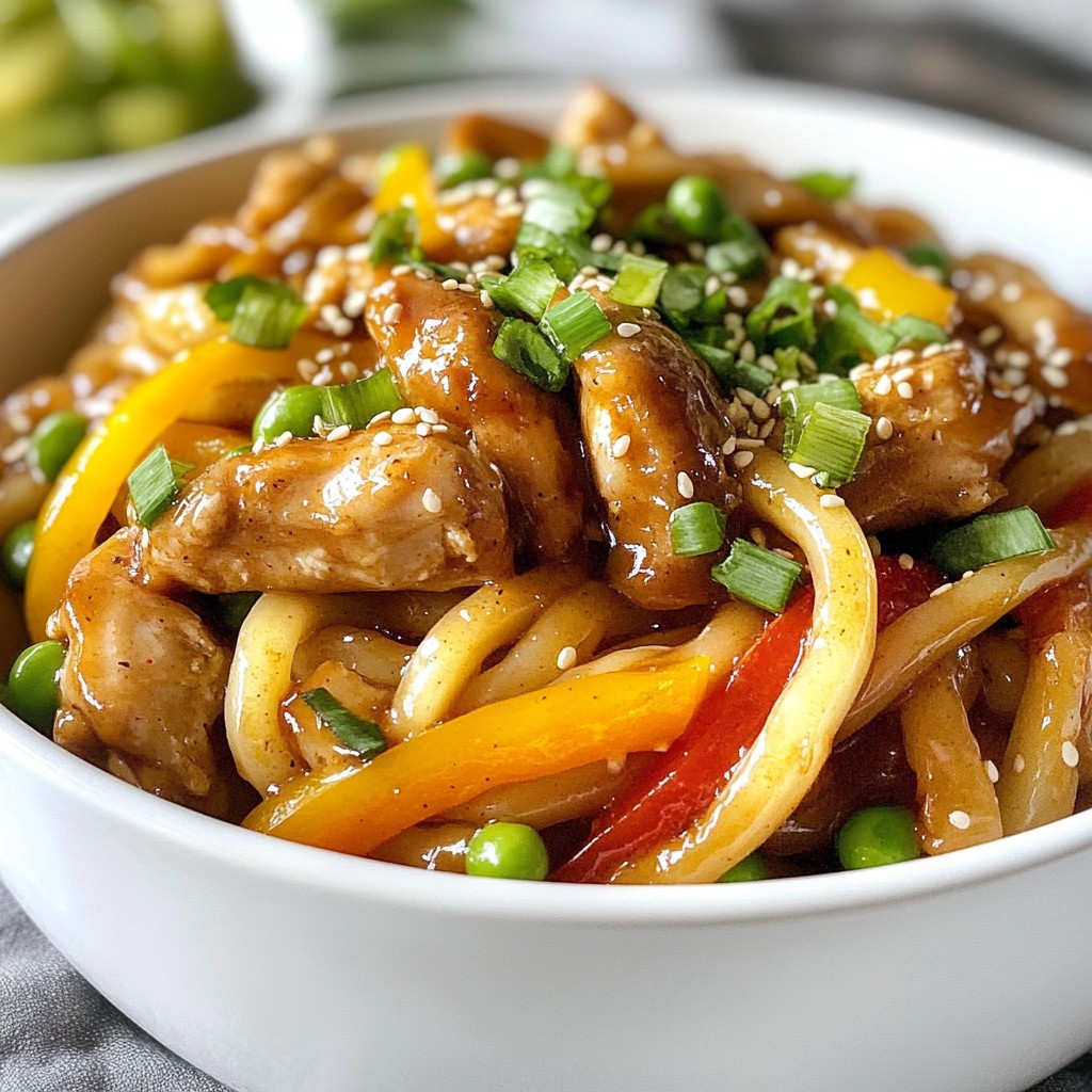 Teriyaki Chicken Udon Noodles Savory and Satisfying Dish