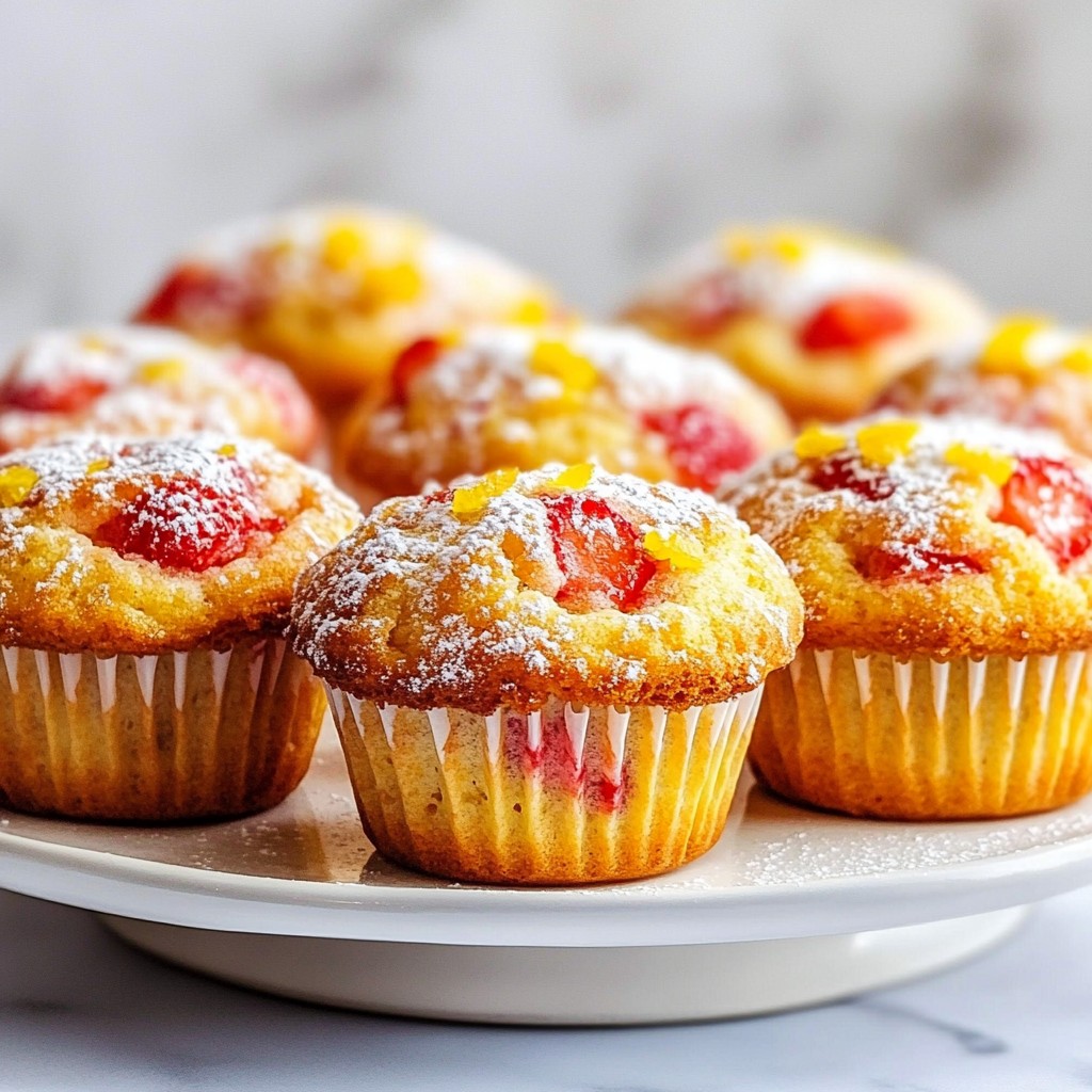 Strawberry Lemon Yogurt Muffins Fresh and Tasty Treat