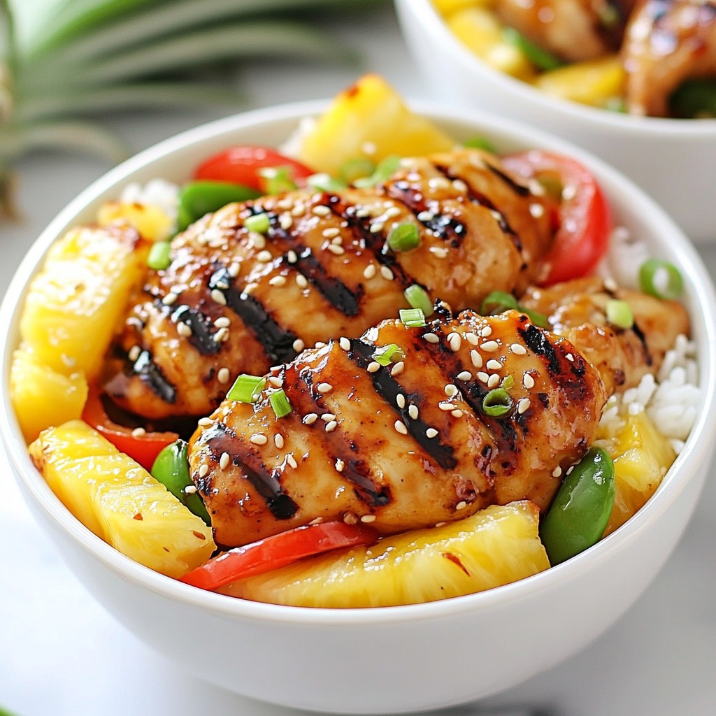 Teriyaki Chicken Pineapple Bowls Flavorful Meal Idea