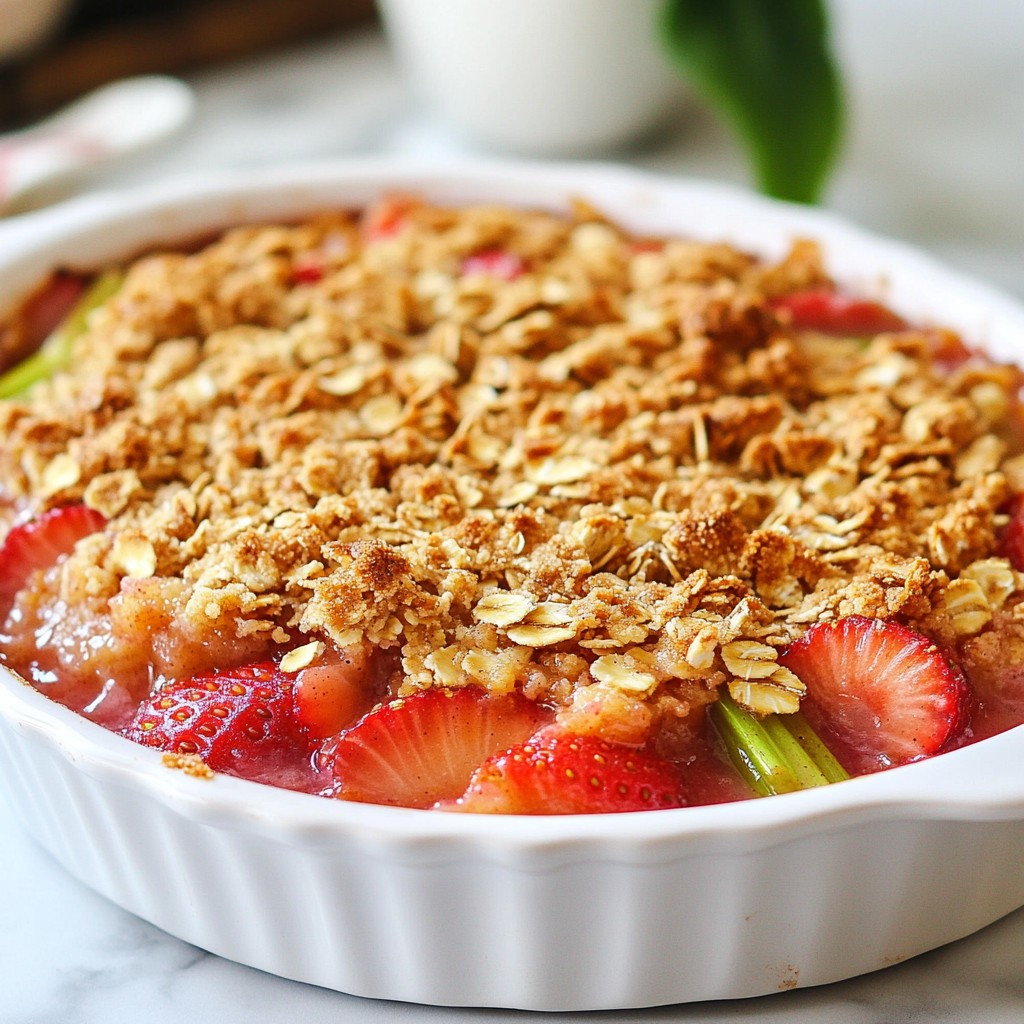 Strawberry Rhubarb Crisp Delightful and Easy Recipe