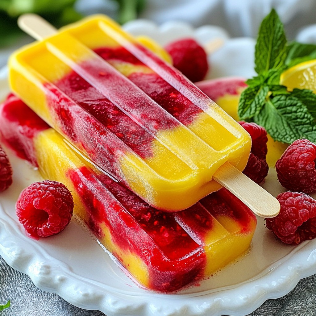 Raspberry Lemonade Popsicles Refreshing Summer Treat