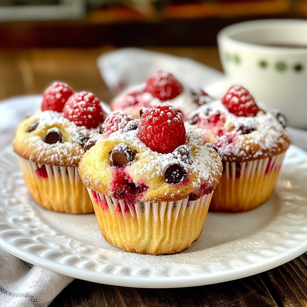 Raspberry Chocolate Chip Muffins Deliciously Simple Recipe