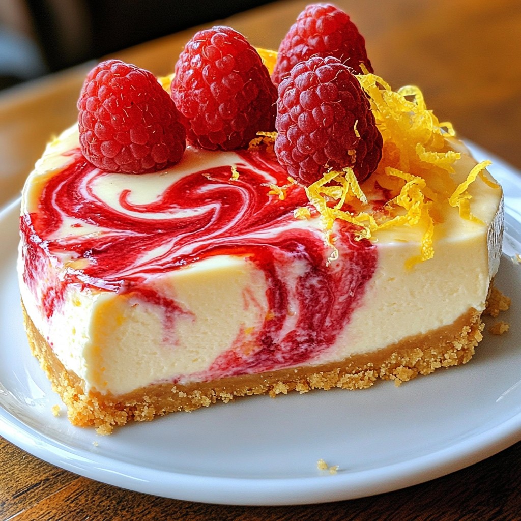 Raspberry Swirl Lemon Cheesecake Delightful and Creamy