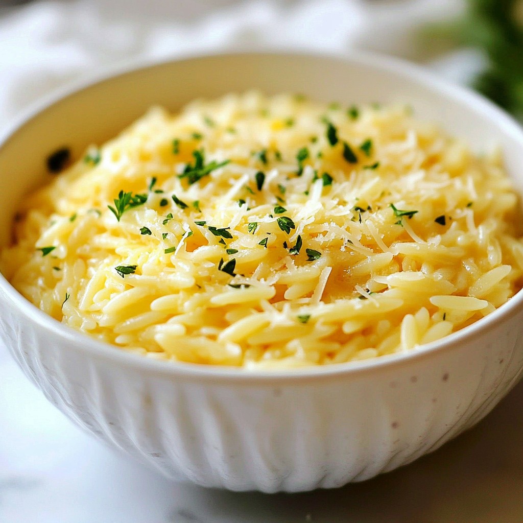 Garlic Butter Parmesan Orzo Quick and Tasty Recipe