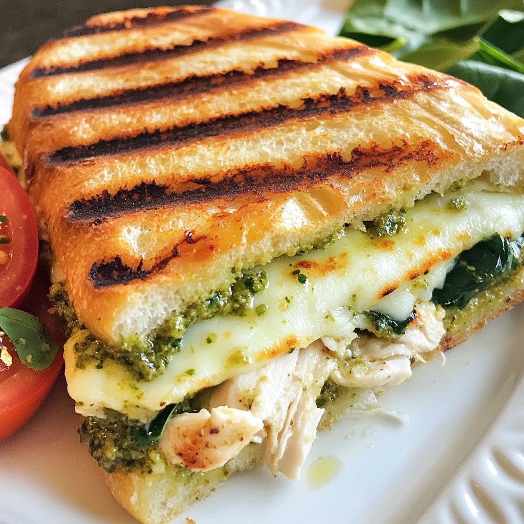 Pesto Chicken Mozzarella Panini Flavorful Delight