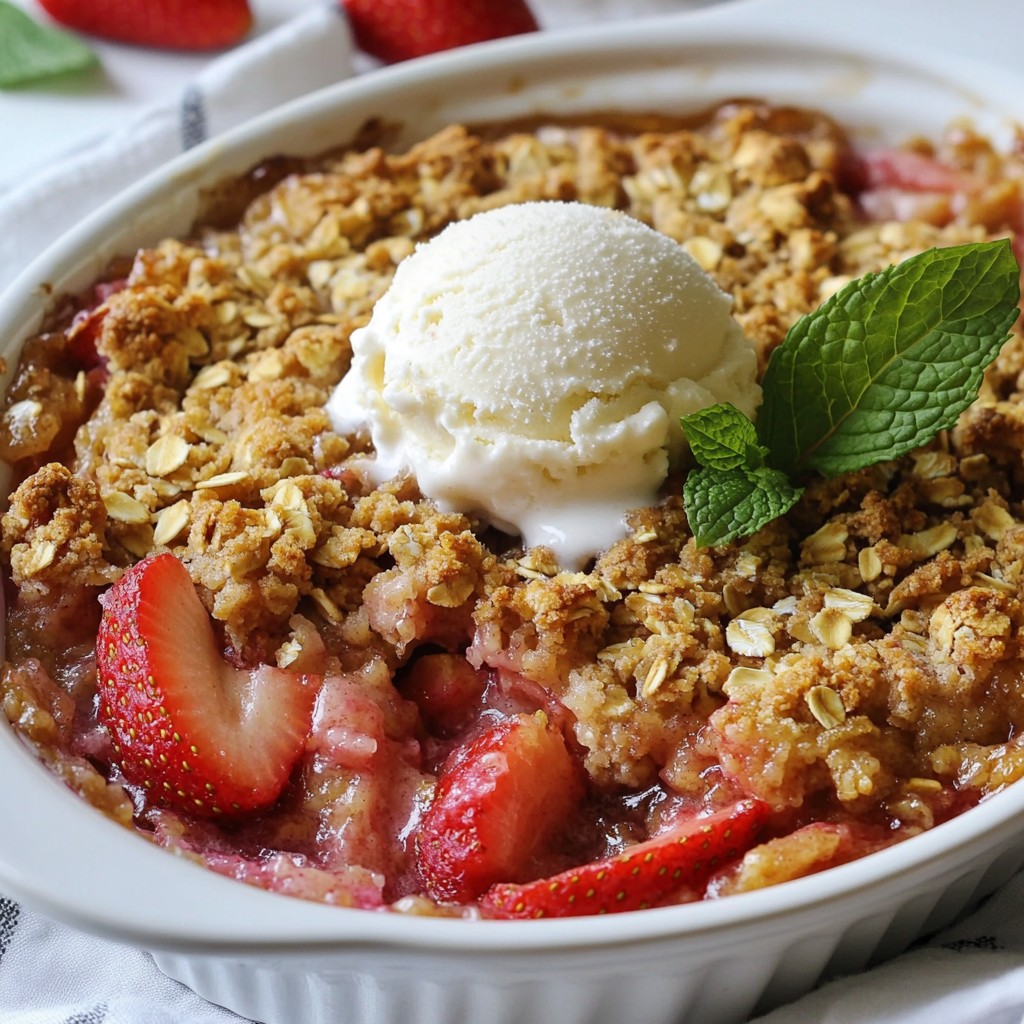 Strawberry Rhubarb Crisp Delightful and Easy Recipe
