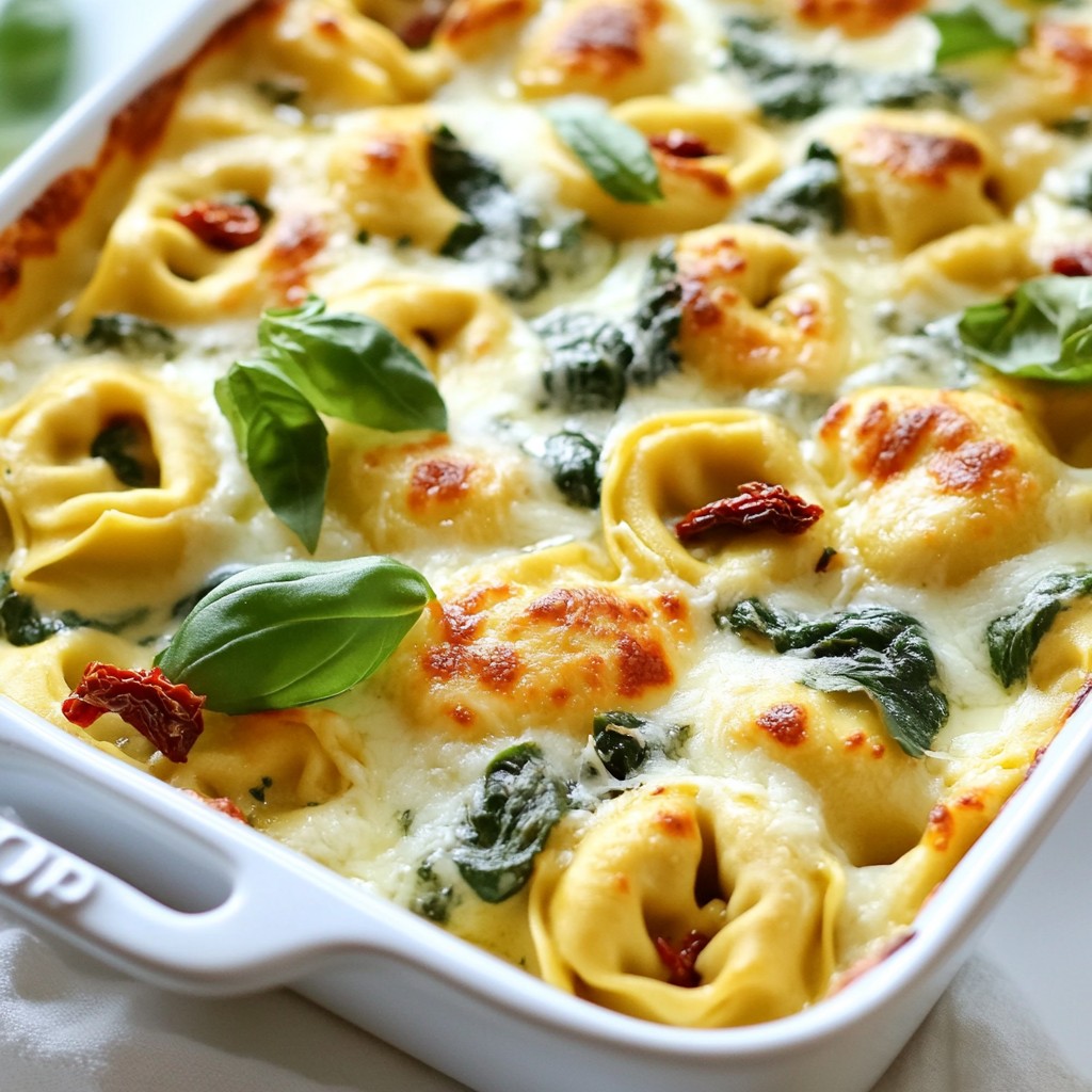 Creamy Tuscan Tortellini Bake Simple and Savory Dish