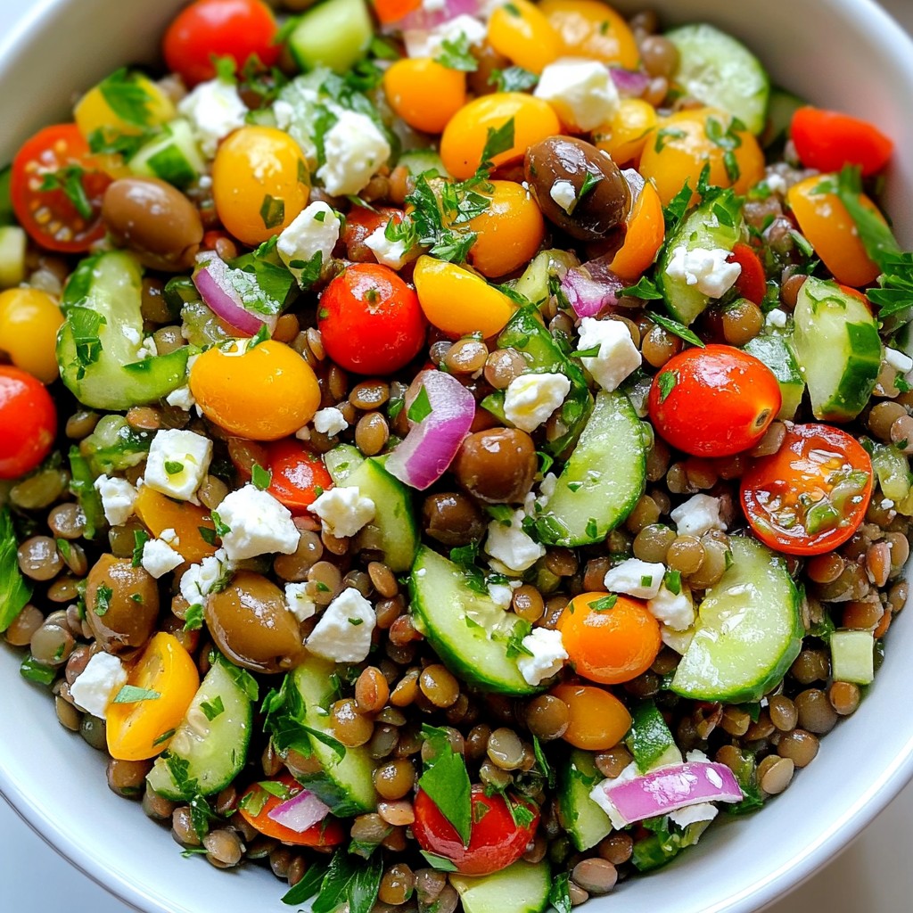 Mediterranean Lentil Salad Fresh and Flavorful Recipe