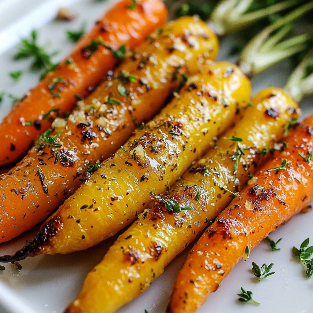 Garlic Herb Roasted Baby Carrots Flavorful Side Dish