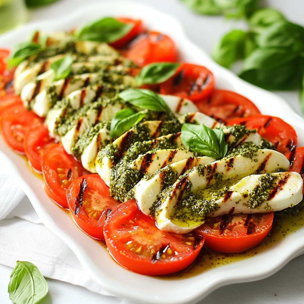 Pesto Chicken Caprese Salad Fresh and Flavorful Dish