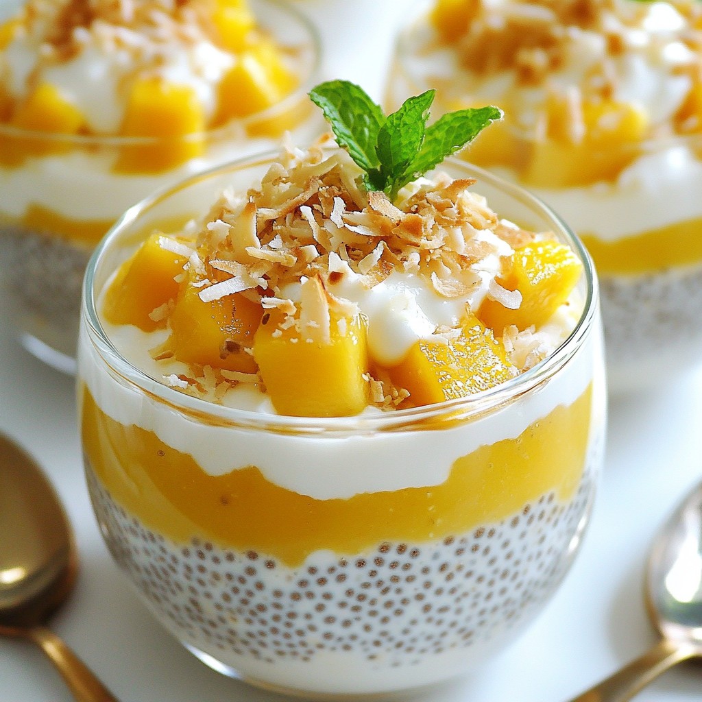 Coconut Mango Chia Pudding Healthy Dessert Delight