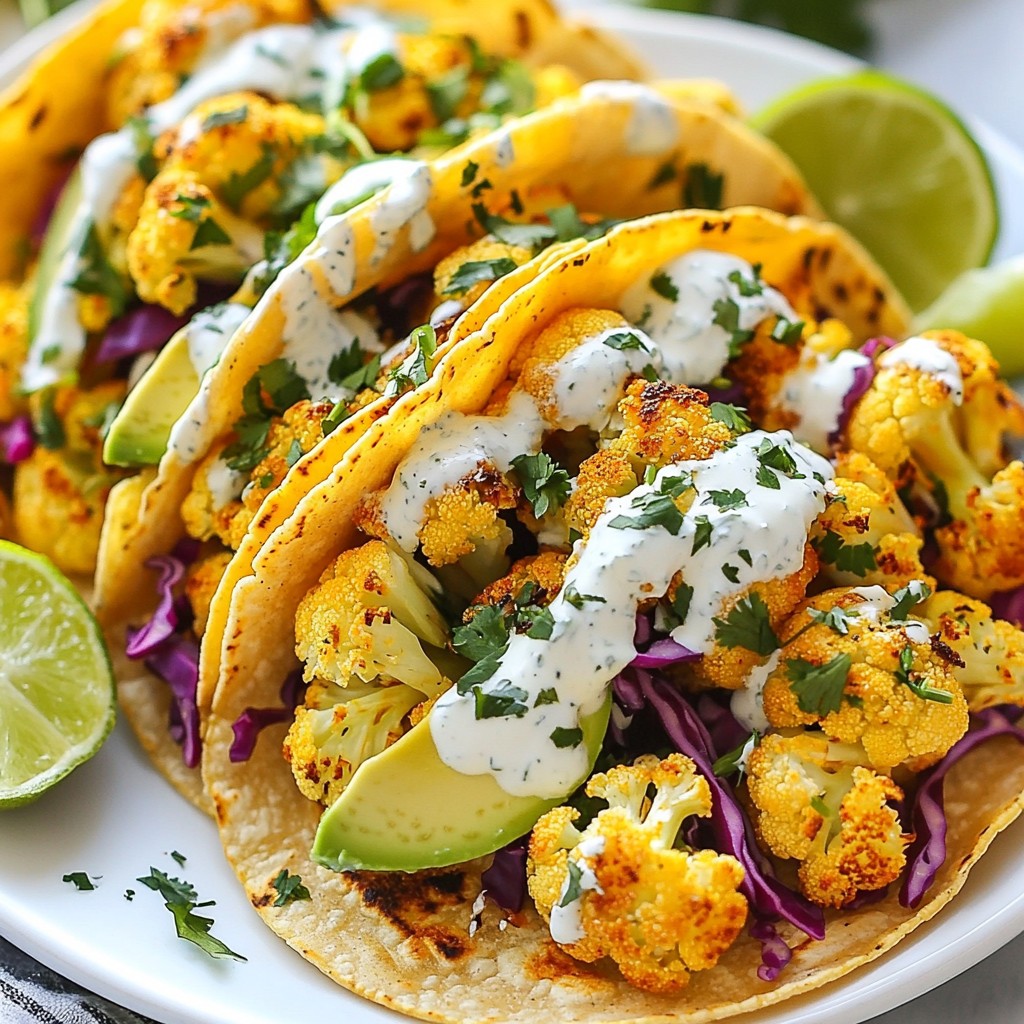 Roasted Cauliflower Tacos Flavorful and Healthy Dish