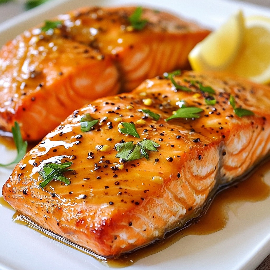 Honey Mustard Glazed Salmon Tasty and Healthy Recipe