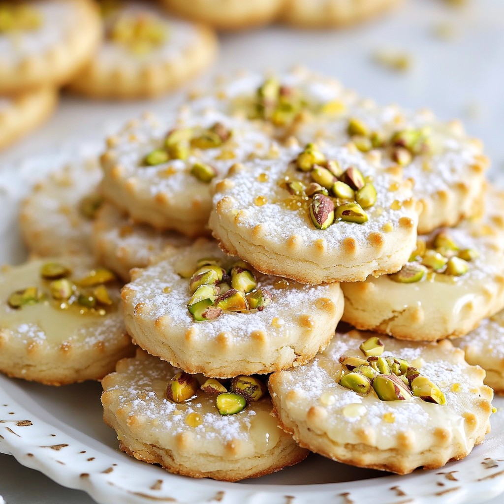 Pistachio Rosewater Shortbread Delightful Cookie Treat