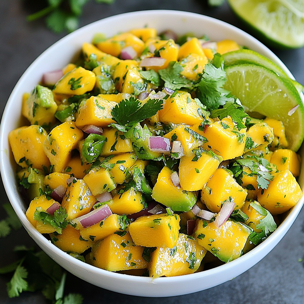 Mango Avocado Salsa Fresh and Flavorful Treat