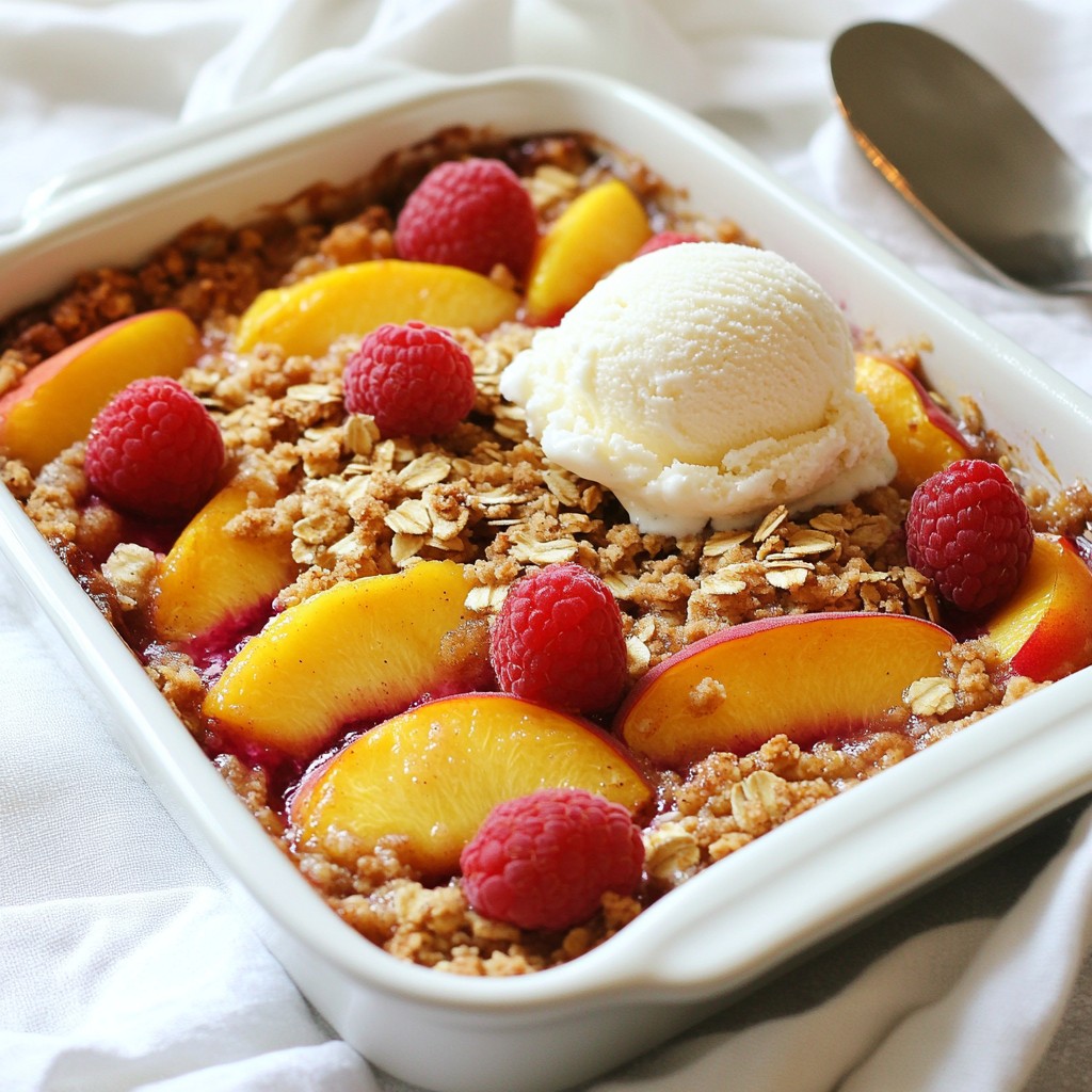 Peach Raspberry Crisp Delightful and Simple Dessert