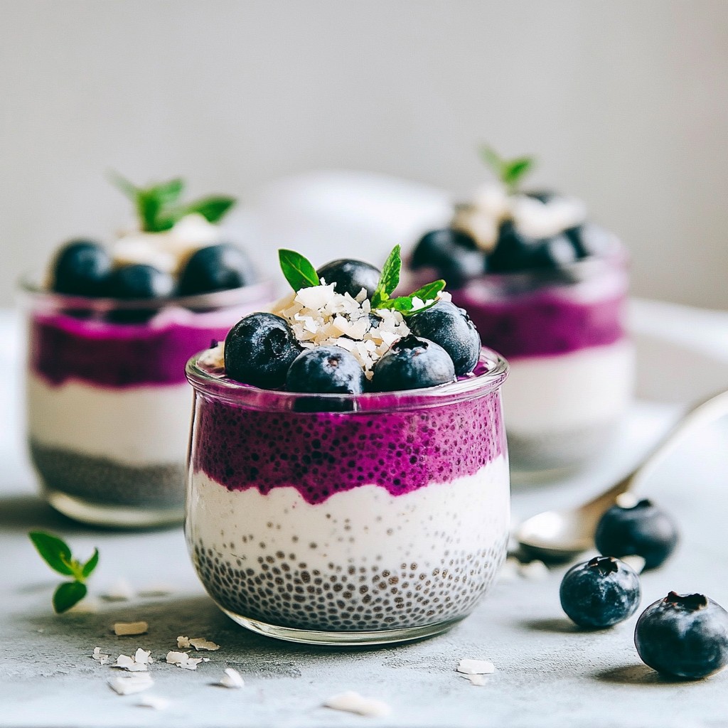 Blueberry Coconut Chia Pudding Healthy Breakfast Delight