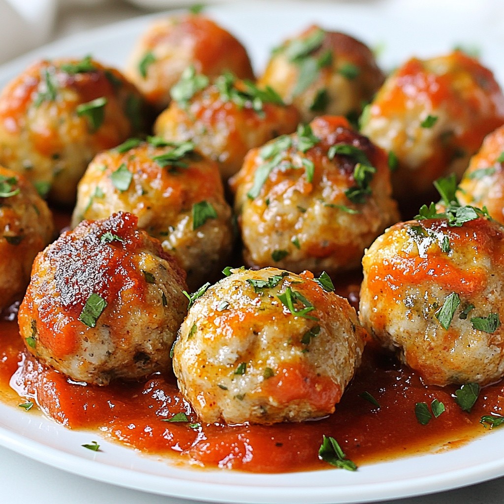 Garlic Herb Chicken Meatballs Tasty and Easy Recipe
