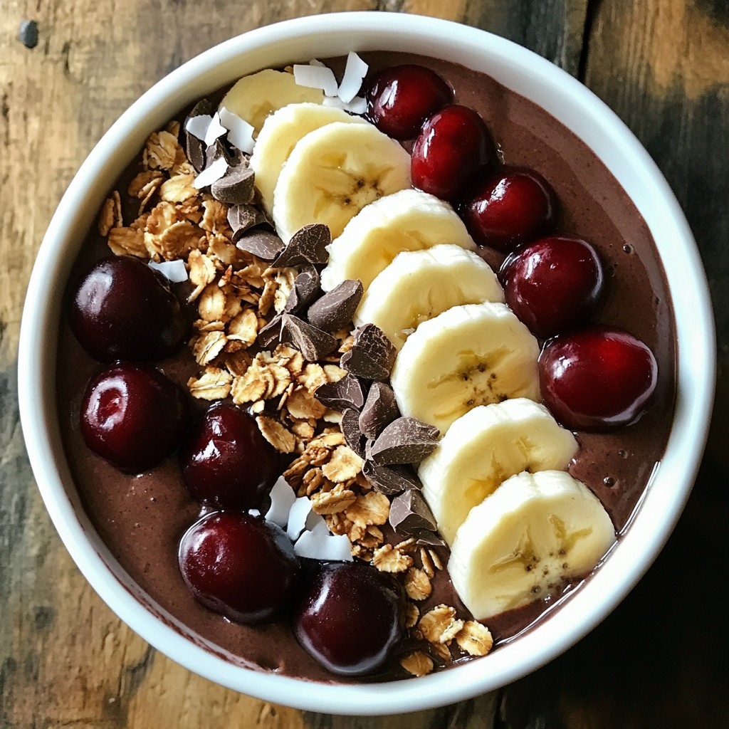 Chocolate Cherry Smoothie Bowl Healthy Treat to Enjoy