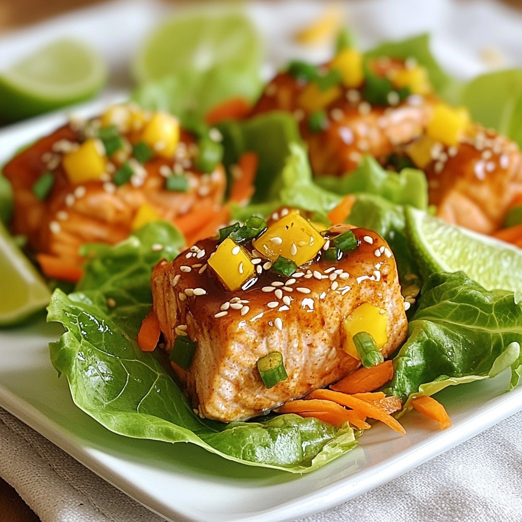 Teriyaki Salmon Lettuce Wraps Easy and Flavorful Meal
