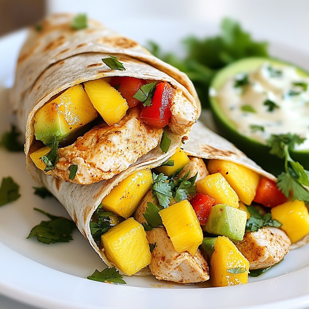 Spicy Mango Chicken Wraps Flavorful and Easy Recipe