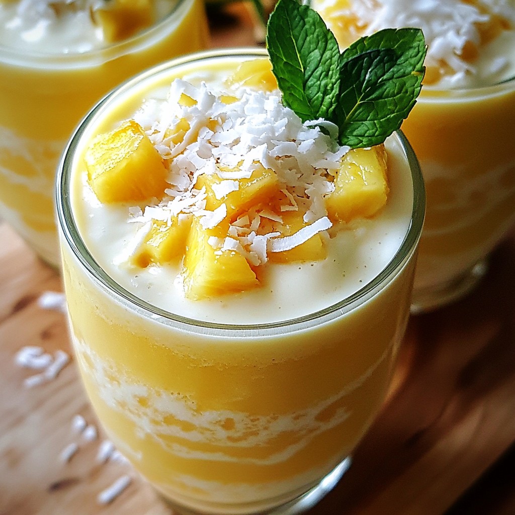 Pineapple Coconut Smoothie Refreshing and Healthy Drink