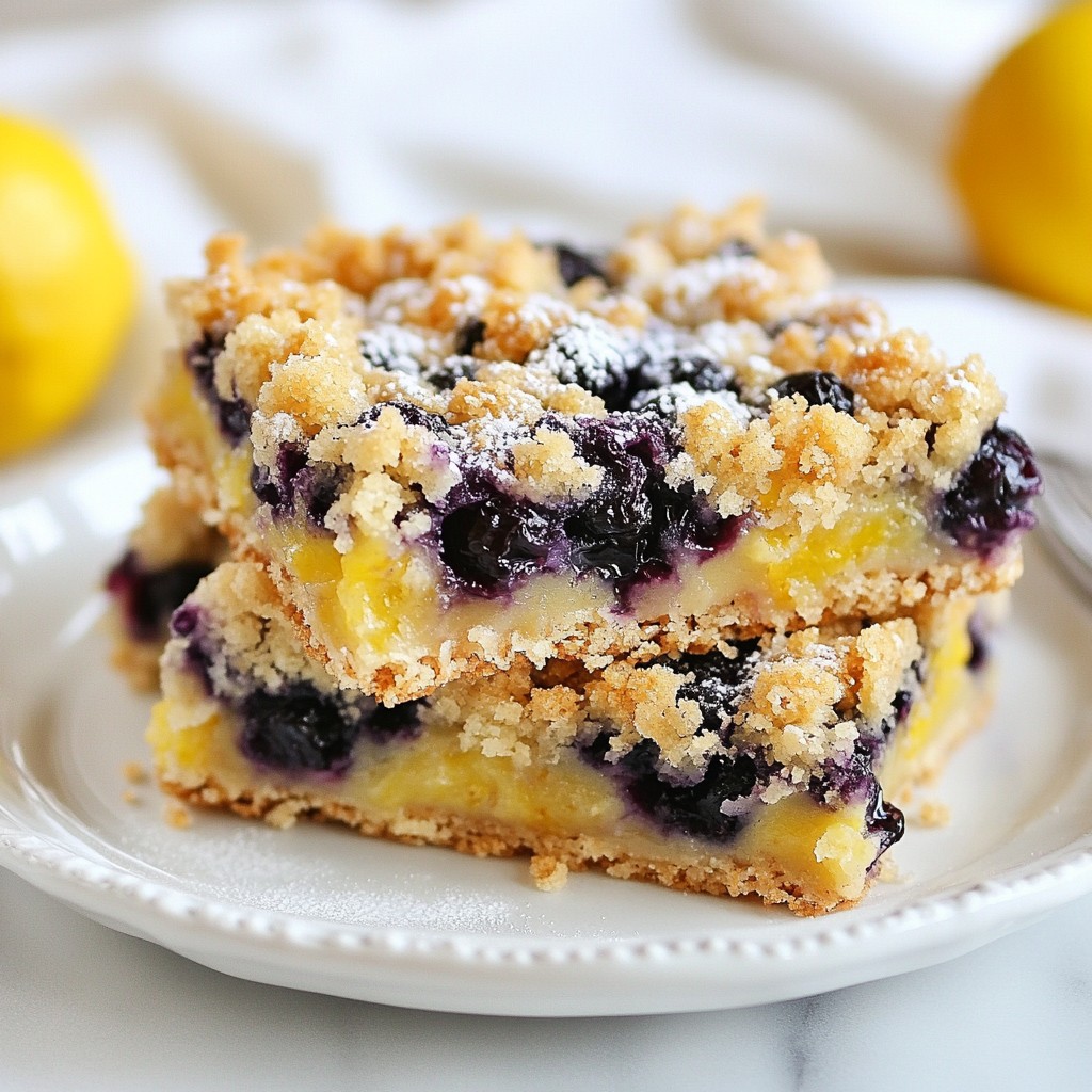 Lemon Blueberry Crumb Bars Fresh and Tasty Delight