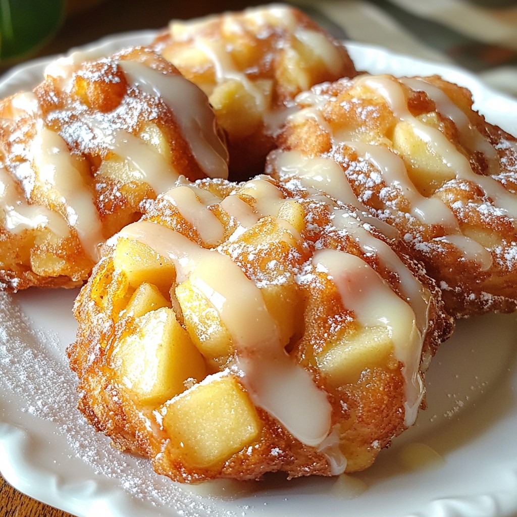 Maple Glazed Apple Fritters Delightfully Sweet Treat