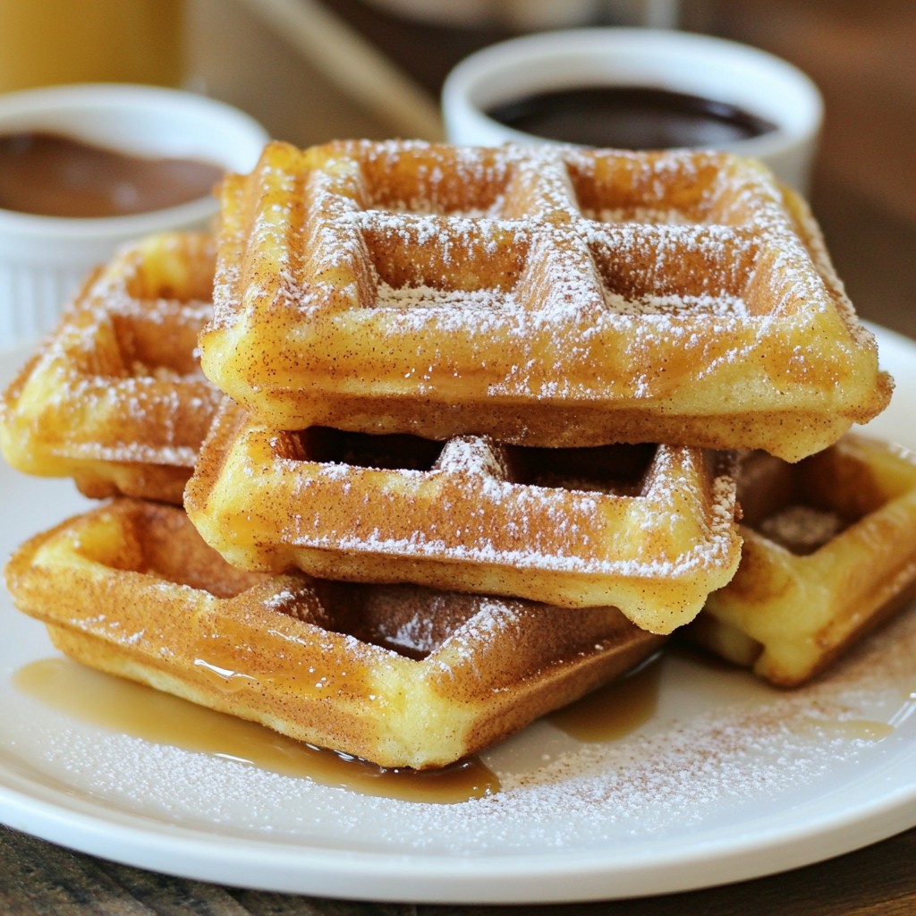 Cinnamon Sugar Churro Waffles Simple and Tasty Recipe