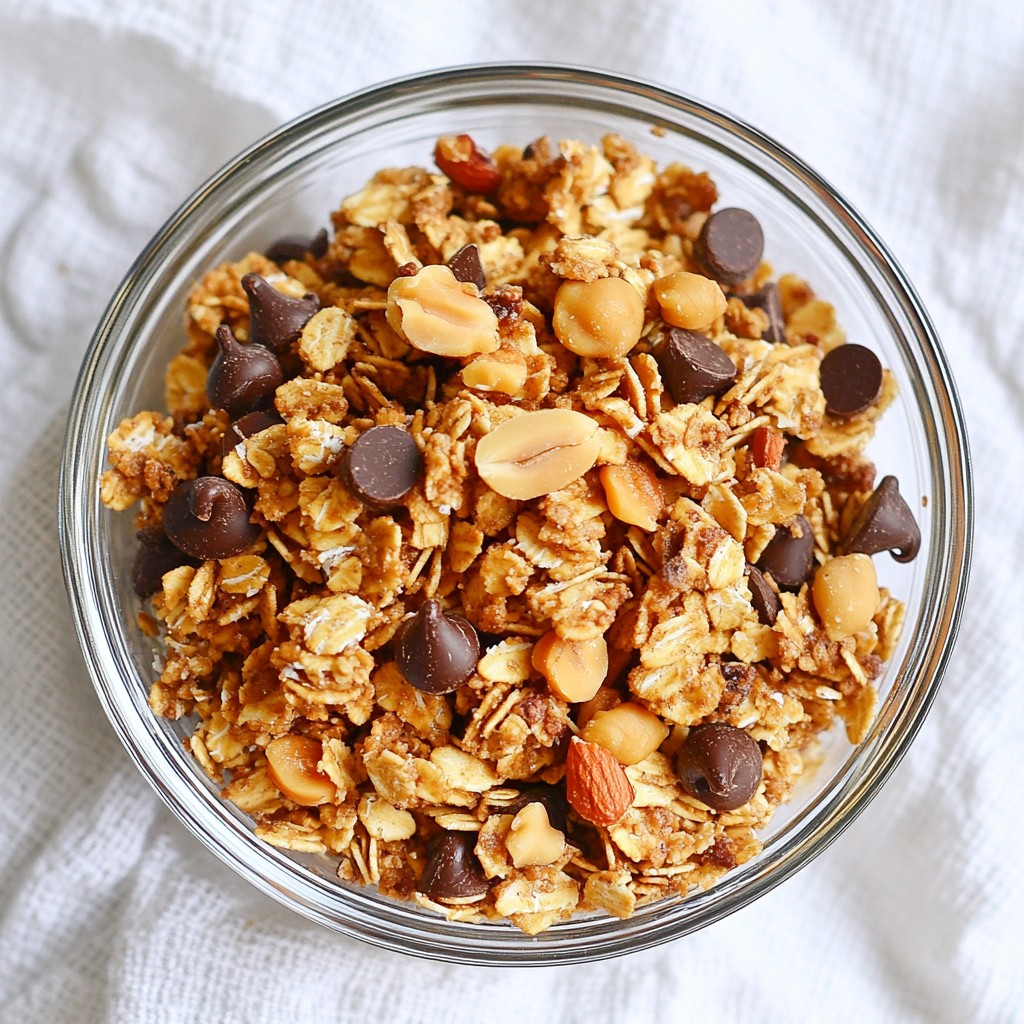 Peanut Butter Chocolate Chip Granola Crisp Delight