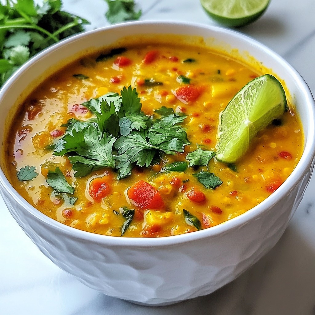 Coconut Curry Lentil Soup Flavorful and Easy Recipe