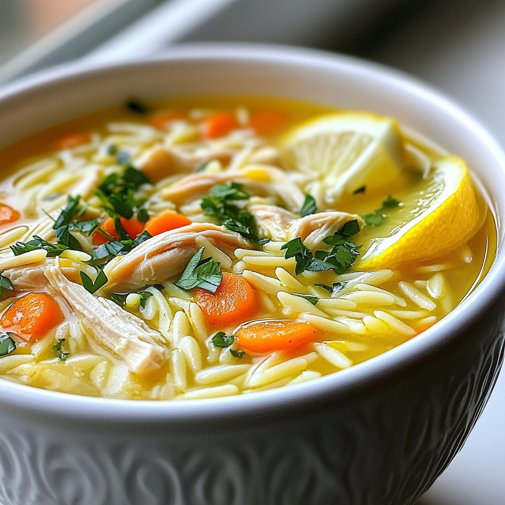 Honey Lemon Chicken Orzo Soup Flavorful Comfort Food
