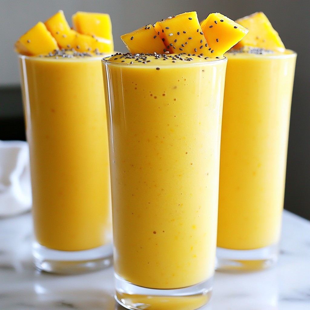 Tasty Mango Pineapple Smoothie Refreshing Drink Recipe