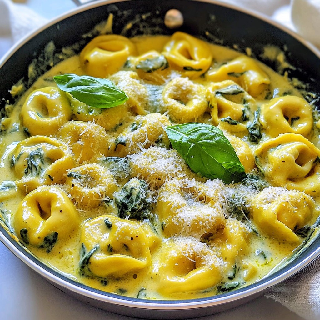 Creamy Spinach Tortellini Skillet Quick and Easy Meal