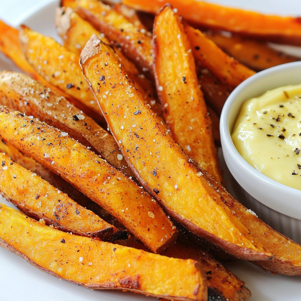 Savory Sweet Potato Fries with Garlic Aioli Delight