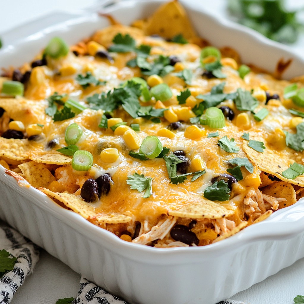 Loaded Chicken Nacho Casserole Flavorful Meal Idea