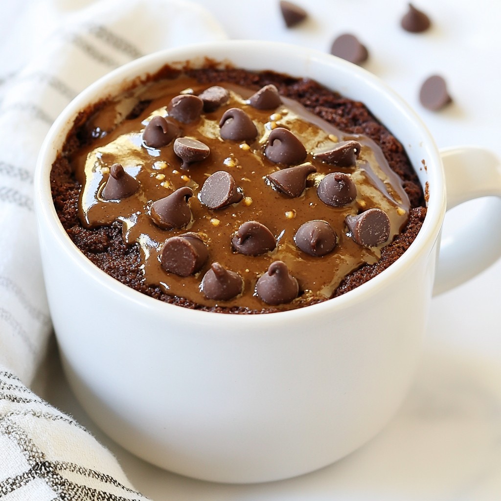 Chocolate Peanut Butter Mug Cake Easy and Quick Delight