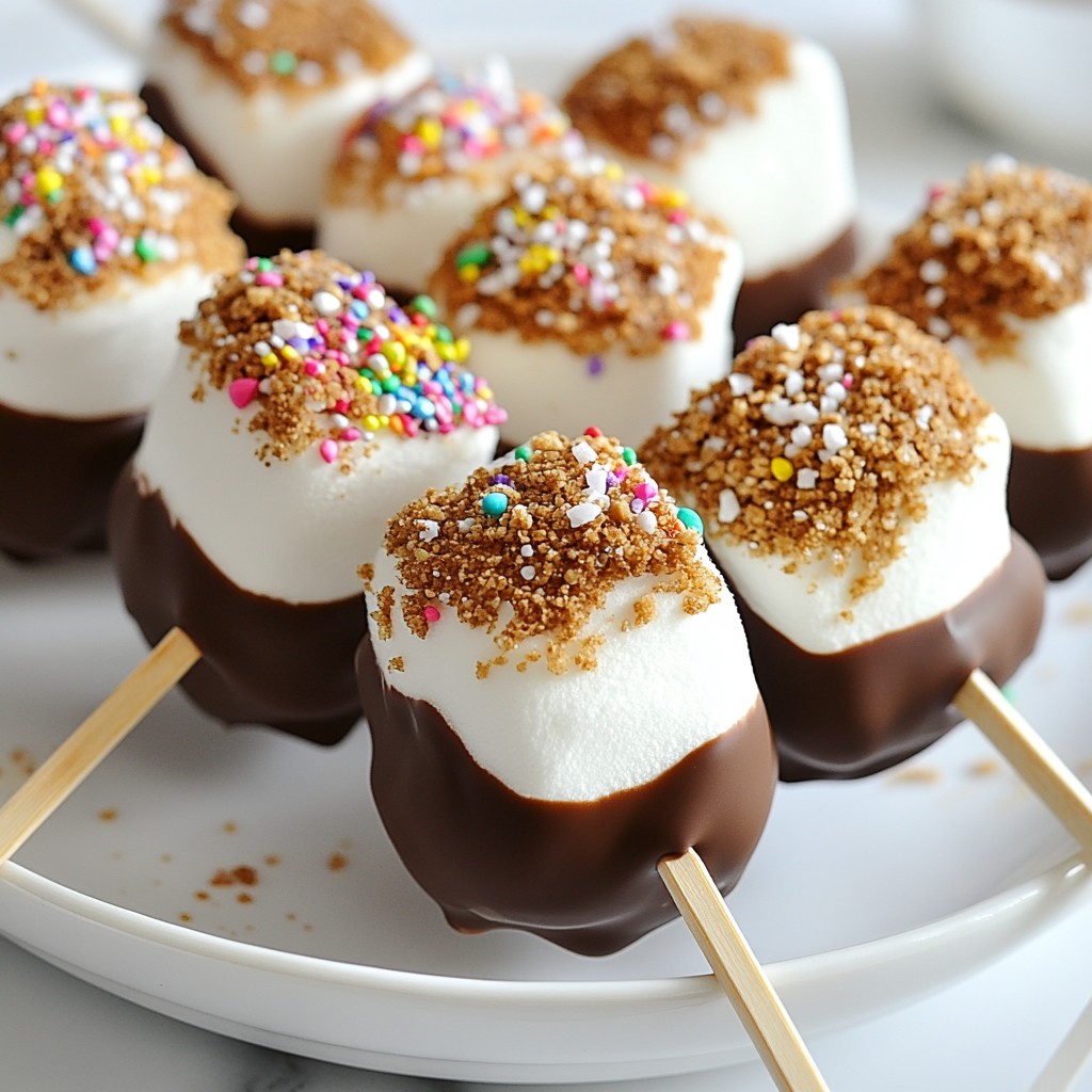 Chocolate Dipped Marshmallow Pops Sweet Delightful Treat