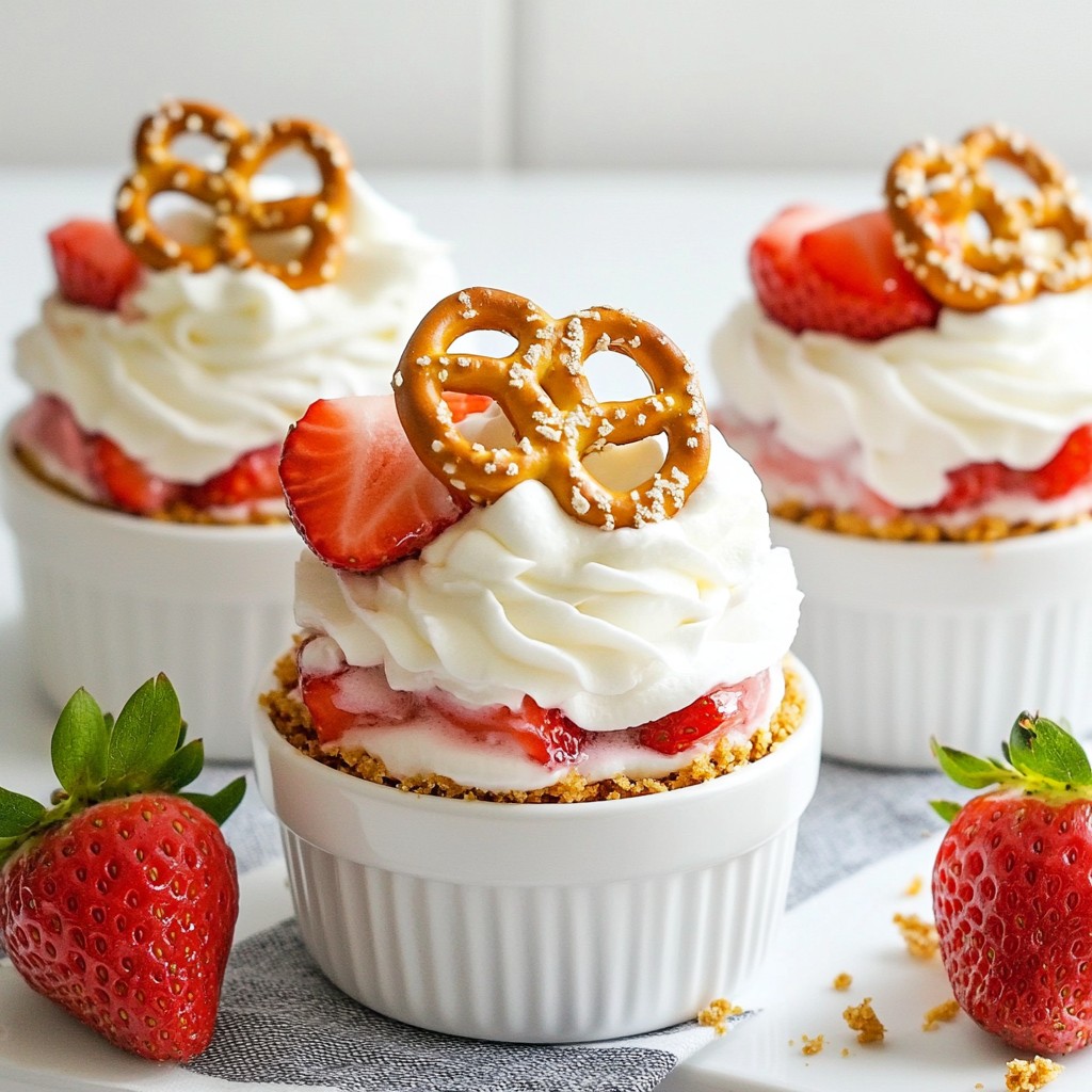 Strawberry Pretzel Salad Cups Delightful and Fresh Treat