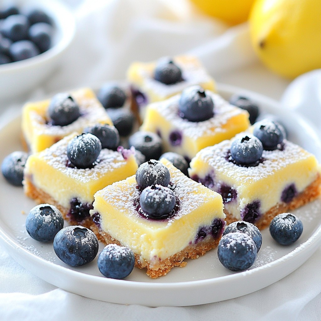 Blueberry Lemon Cheesecake Bars Delightful and Easy