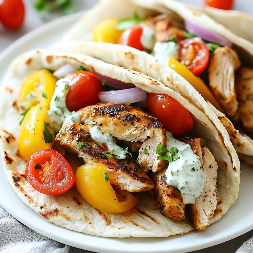 Greek Chicken Gyro Wraps Flavorful and Satisfying Meal