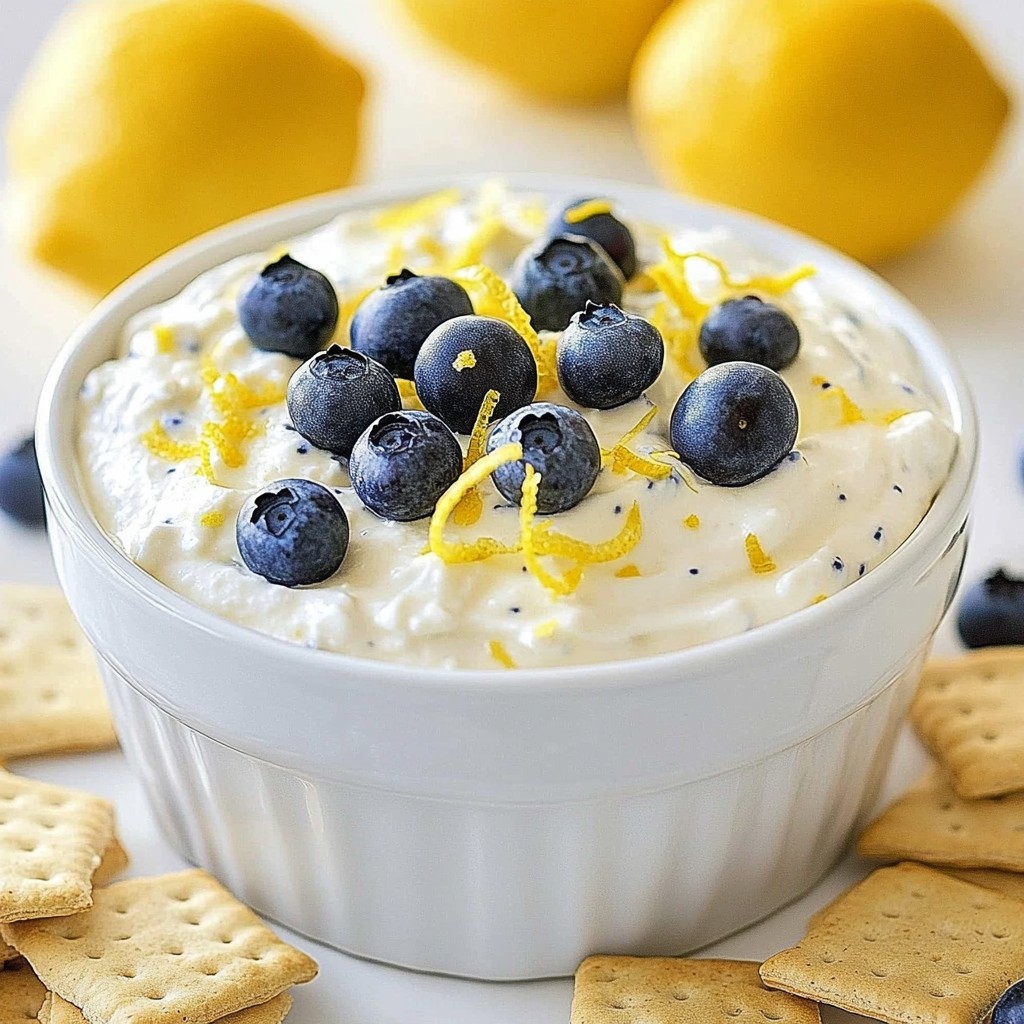 Lemon Blueberry Cheesecake Dip Delightful and Easy