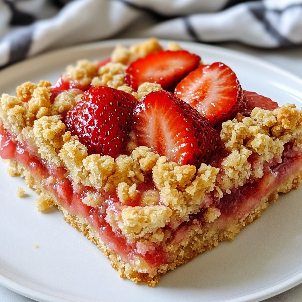 Strawberry Oatmeal Crumble Bars Easy and Tasty Treat