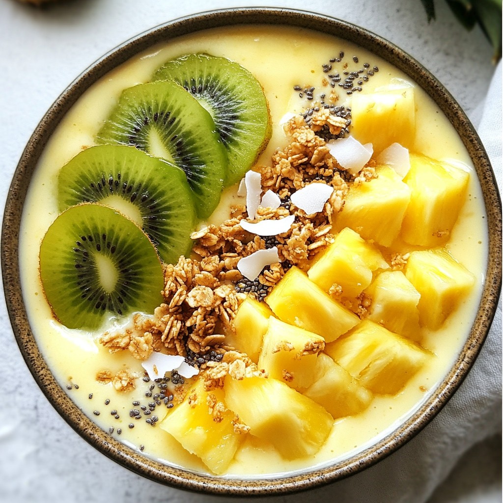 Pineapple Coconut Smoothie Bowl Refreshing and Healthy