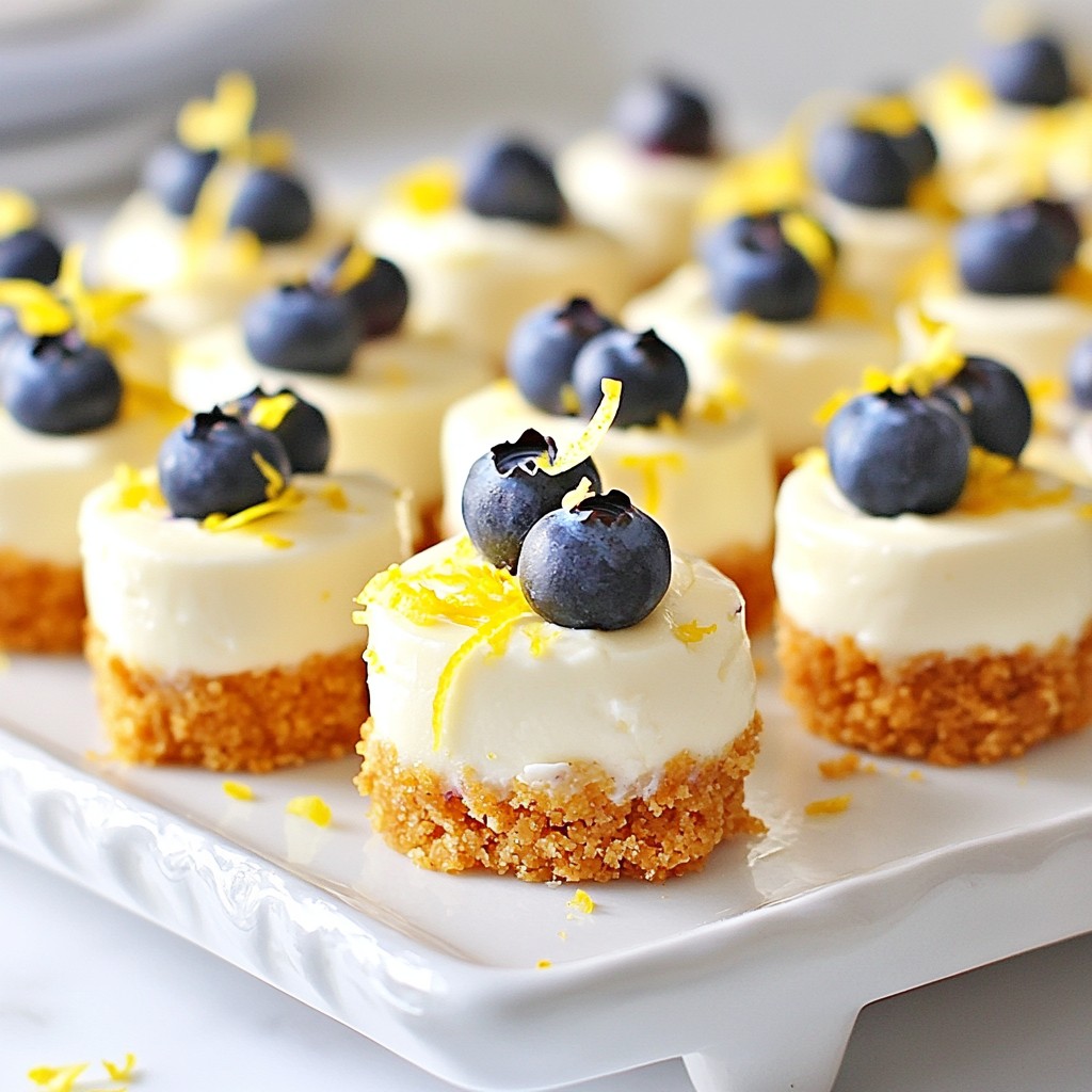 Lemon Blueberry Cheesecake Bites Delightful Treat