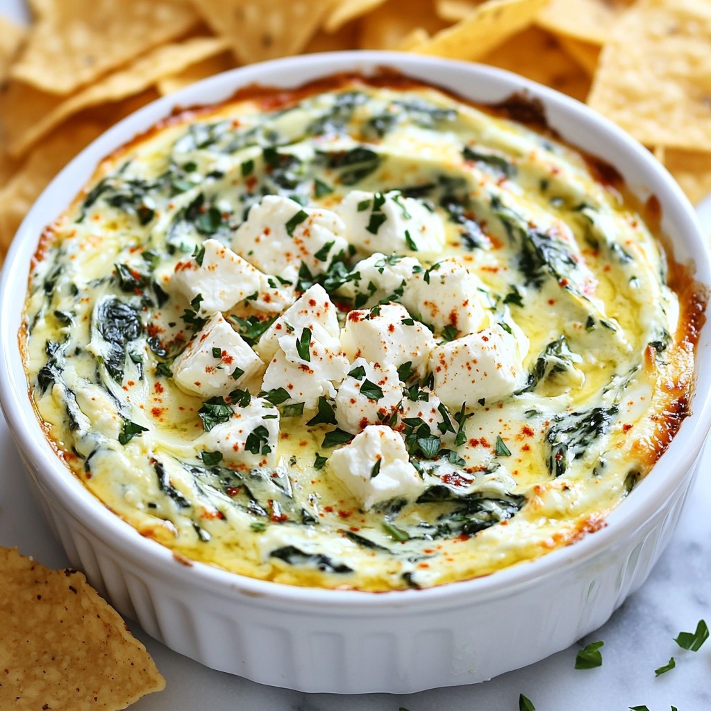 Baked Feta Spinach Dip Creamy and Flavorful Delight