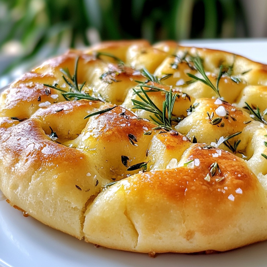 Garlic Herb Focaccia Bread Simple and Flavorful Recipe
